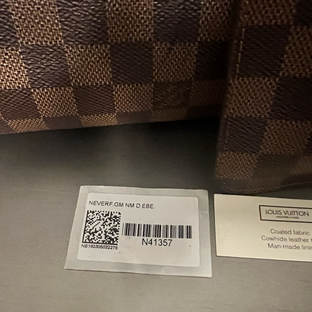 LV Neverfull GM Damier Ebene Tote Handbag - Picture 6 of 11